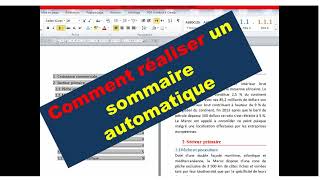 Comment réaliser un sommaire automatique sur microsoft word فهرس أوتوماتيكي على مايكروسوفت وورد [upl. by Lig]