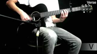 Mighty to Save  Hillsong United  Acoustic Guitar [upl. by Sicular73]