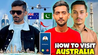 How to visit Australia🇵🇰🇦🇺Video call with Muaaz ganja😋How to get Australian Visa in Pakistan [upl. by Ihtac]