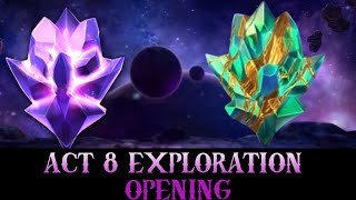 MASSIVE ACT 8 EXPLORATION CRYSTAL OPENING 35x 6 AND 8x 7 STARS TITAN CRYSTALS AND MORE [upl. by Pattie925]