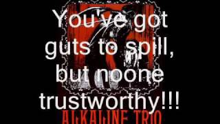 Alkaline Trio Time to Waste with lyrics [upl. by Arehahs]