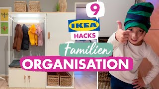 9 IKEA Hacks  Familienleben organisieren  Tipps amp Tricks  Familiengarderobe DIY  mamiblock [upl. by Gaige]