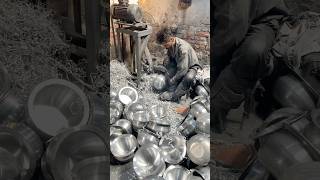 Aluminum Cooking pot polishing process shorts handmade making [upl. by Sidman]