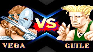 🥷Vega Vs Guile Online  Street Fighter 2 Champion Edition showgamesx [upl. by Snider]