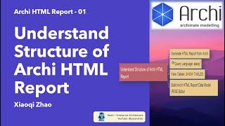 Archi HTML Report 01  Understand Data Model Structure [upl. by Weinshienk634]