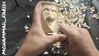 wood carving knifestatuswoodspiritartwood beginnerswoodworkingcarver woodcarving whittling [upl. by Goran279]