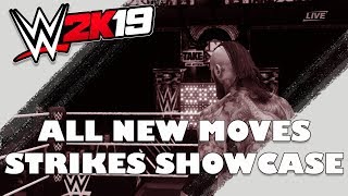 WWE 2K19 ALL NEW MOVES amp STRIKES [upl. by Nyrual]