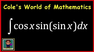 Integral of cos xsinsin x ❖ Calculus ❖ Trig Integrals [upl. by Snebur]