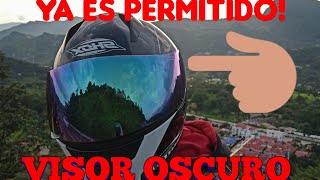 VISOR OSCURO EN CASCO Bogotá ya es permitido [upl. by Ahsoyek]