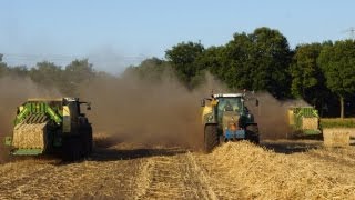 Extreme baling Fendt CaseIH Krone Trekkerweb correct version Extreem balen persen [upl. by Ynolem]