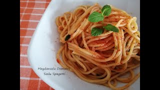 MAYDANOZ VE DOMATES SOSLU SPAGETTİ MAKARNA Evdekal ve Benimle Yemek Yap Ayşenin Mutfağından Nefis [upl. by Trueman613]