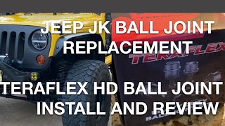 20072018 Jeep Wrangler Ball Joint Upgrade  Teraflex HD Kit  Intstall and Review [upl. by Neelhsa]