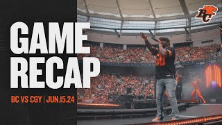 GAME RECAP  CALGARY STAMPEDERS AT BC LIONS  JUNE 1524 [upl. by Tniassuot]