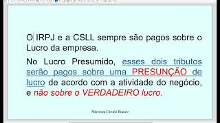 Entenda como funciona o regime tributário Lucro Presumido [upl. by Vaish749]