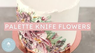 Buttercream Palette Knife Flower Technique for Cakes  Georgias Cakes [upl. by Anahsahs]