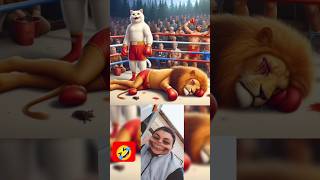 Cat encountered lion in the forest 😂 cat cutecat shorts pawpatrol doggy homepet [upl. by Sivahc353]