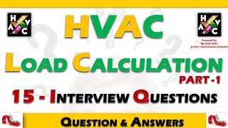 HVAC Engineer Interview Question amp Answers Load Calculation [upl. by Shelton]