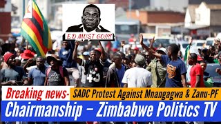 🔥SADC Protest Against Mnangagwa amp ZanuPfChairmanship – Zimbabwe Politics TV🎥 [upl. by Aimo577]