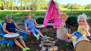 Fathers Day 2022  Elsa amp Anna toddlers  backyard camping  tents [upl. by Kidd]