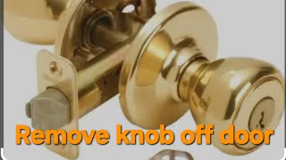 How to remove a Door Knob  taking off a standard door knob knob doors key diy home repair [upl. by Burns]