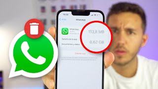 Cómo LIBERAR ESPACIO en WhatsApp RÁPIDO iPhone y Android ✅ [upl. by Akihsan]