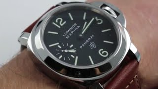 Panerai Luminor Marina Logo PAM 005 Luxury Watch Review [upl. by Chuipek673]