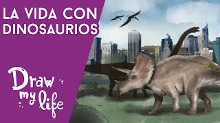 ¿CÓMO sería la VIDA con DINOSAURIOS  Draw My Life [upl. by Ahsieyk]