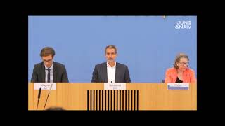 Bundespressekonferenzen ignorieren belehren abwimmeln  dieses Mal ist aber etwas schief gelaufen [upl. by Cindie]