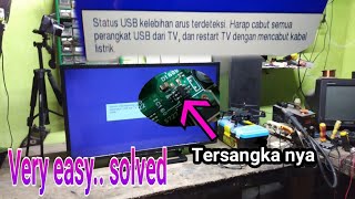 Memperbaiki TV LED Toshiba USB overcurent di layar PANEL LED vlog65 [upl. by Sammie]