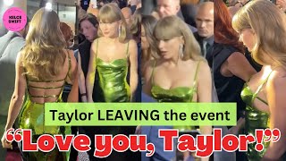 Full FOOTAGE Taylor Swift LEAVING the Golden Globes event amp how the fans REACTED upon SEEING her [upl. by Shayne]