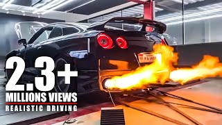 Nissan GTR R35 Extreme Exhaust Flames  Sound LOUD 🚗💨🔥 [upl. by Takakura]