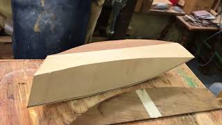 Cat Boat Half Hull by Malcolm Crosby Series 2 Video 2 Cutting and Planing the Deck [upl. by Kcub]