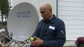 How to set up an fta satellite system or aligning an FTA dish ftainstallation satellitefindermeter [upl. by Shayn]