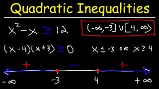 Quadratic Inequalities [upl. by Kassity255]