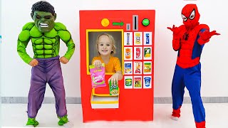 Vlad and Niki  Kids story with superheroes vending machine [upl. by Silvio]