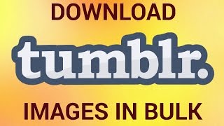 How to Download Tumblr Images in Bulk [upl. by Amelus]