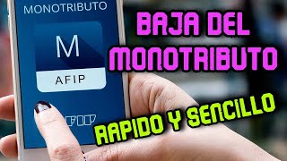 BAJA MONOTRIBUTO PASO A PASO  AFIP [upl. by Tatman650]