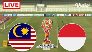 Indonesia vs Malaysia u19 Live Football  Semifinal Asia AFF U19 youth championship 2024 gameplay [upl. by Stanwin11]