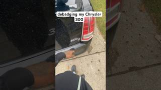 debadging my Chrysler 300 srt8 chrysler300c short chrysler300s howto chrysler modification [upl. by Azerila]