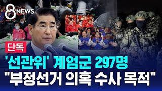 단독 선관위 계엄군 297명…quot부정선거 의혹 수사 목적quot  SBS 특집 8뉴스 [upl. by Llenehs640]