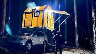 YAĞMURLU ORMAN SOBALI ŞİŞME ÇADIR⛺️ RAIN FOREST INFLATABLE TENT WITH STOVE [upl. by Aylat203]