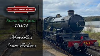 East Lancashire Railway Storm the Castle 11424  Merchellos Steam Archives [upl. by Wilone]