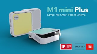 ViewSonic M1 mini Plus Smart LED Pocket Cinema Projector with WiFi Bluetooth and JBL Speakers [upl. by Enimasaj]