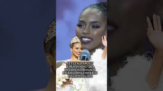 Miss Universe Philippines winning answer at QampA hoping that she can move to a top 5👑🇵🇭 [upl. by Marchese]