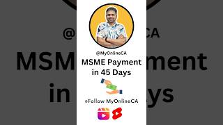 MSME Payment within 45 Days  MSME New Rules 2024  Section 43bh of income tax act [upl. by Zalea]