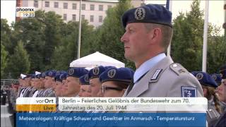 70 Jahrestag Feierliches Gelöbnis der Bundeswehr am 21072014 [upl. by Argus]