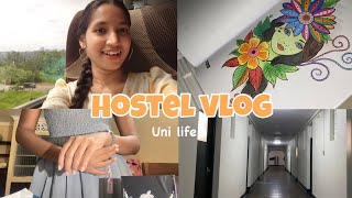 යනවා එනවා 😅😪  Hostel vlog  Back to hostel  Girls hostel life [upl. by Rustie501]