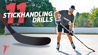 11 ROLLERBLADING STICKHANDLING DRILLS 🏒 [upl. by Eohce196]