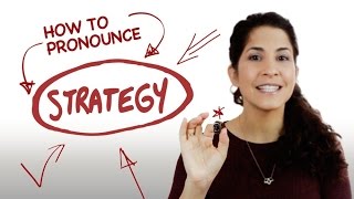 How to pronounce Strategy  American English [upl. by Grannia]