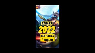 💯MASTER BARATS in 2022 😱BEST BUILD AND EMBLEM JUNGLER MLBB  MOBILE LEGENDS TUTORIAL GUIDE shorts [upl. by Ahsrats]